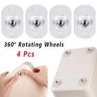 【4pcs】360° Rotating Wheels Mini Adhesive Swivel Casters Universal Wheels for Furniture Various Storage Boxes Platform Trolley Chair Paste Pully