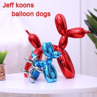 Jeff Koons Shiny Balloons Dog Statue Simulation Dogs Animal Art Sculpture Resin Craftwork Home Decor