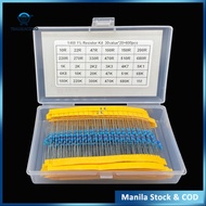 30 Values 1% Metal Film Resistor Kit - 600pcs 1/4W Precision Resistors for Electronics DIY