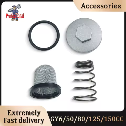 Accessories - GY6/50/80/125/150CC oil filter, Gear oil drain Plug on The left side of the Gearbox