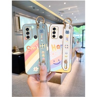 Luxury Wristband Plating Case for Samsung S20 FE S20 Ultra S21 Ultra S22 S21 S20 S10 Plus Youth Stand Phone Case Beautiful Rainbow Soft Case