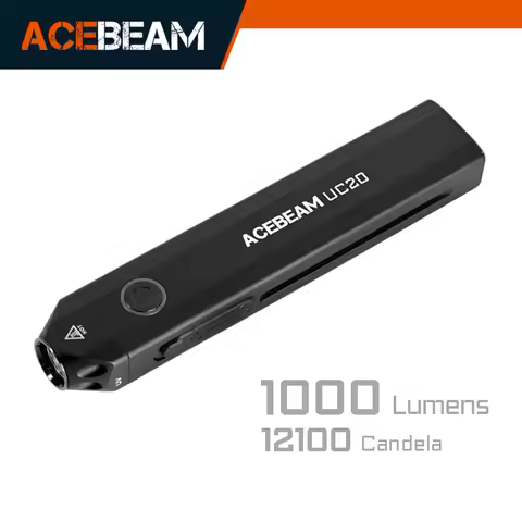 ACEBEAM UC20 Rechargeable Flashlight DC Flat With Red Light UV And White LED 1000 Lumens Portable Po