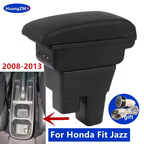 For Honda Fit Jazz 2 Car Armrest Box For Honda Jazz Armrest 2008 2009 2010 2011 2012 2013 Arm Storag
