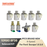 TRANSPEED 9PCS Brand new original 10R80 8F35 Automatic Gearbox Transmission Solenoids Valve Kit For
