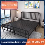 Metal Bed Frame Single/Queen/King Iron Bed Frame White/Black Queen Bed Frame Double Bed Frame.