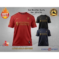 Microfiber Quality NEW Tshirt Jersey 23/24 Team Liverpool Gold Edition Baju Jersey Graphic Tee