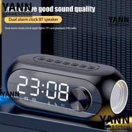 YANN Clock Bluetooth Speaker, 360° Surround Sound with LED Light Bluetooth Speakers, Portable Loud V