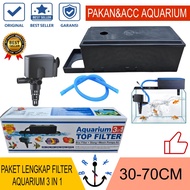 Mesin Pompa Filter Aquarium & Box Top Filter 3 In 1 Rosston SP 1200 komplit