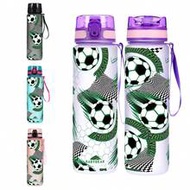 1pc 800ml/26oz Large Capacity 3D Printed Cool Football Pattern Direct Drinking Water Bottle, Woven H