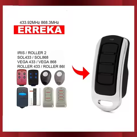 ERREKA IRIS Remote Control Garage Door Command Gate Opener ERREKA SOL VEGA ROLLER 433 868 ROLLER 2 4
