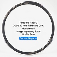 A Pair Of Rims 700c OXO 32hole R35FV Rimbrake CNC