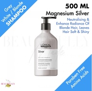 LOréal Professional Serie Expert Silver Shampoo 300ml / 500ml - Remove Brassiness Neutralise Yellow