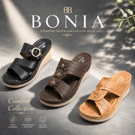 BONIA Ladies Comfort Sandals Lightweight Wedge Heel Soft Cushion Walking Sandal