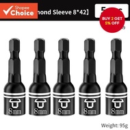 5 PCS Hex Magnetic Socket Wrench Set with 8mm and 42mm Adapters for Versatile Screwdriver Use