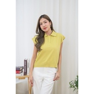 ARITA 469 TOP BANGKOK SLEEVELESS BUTTON COLLAR TOP (ARTYH469)