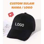 Custom Sulam Topi Nama / Logo Embroidery Baseball Cap H6