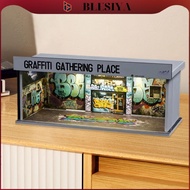 [Blesiya] 1/64 Diorama Car Display Case Diecast Car Display with Light LED Ornament Mini