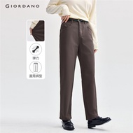 GIORDANO WOMEN Button-embellished pockets stretchy pants 05414087