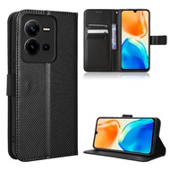 For Vivo V29 V27 V27 Pro V25 V25E Phone Case Magnetic Leather Wallet Card Slot Flip Cover Casing