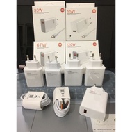Original Xiaomi Charger 67W 33W/ 55W/ 120W/ type c mi turbo fast charging Mi 11 Mi 10 mi 10T pro F3p