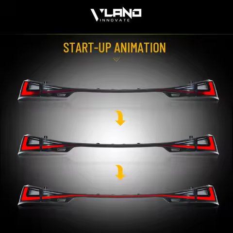 1Pair LED Tail Lights Assembly Dynamic Animation For Lexus IS250 300h 350F 2014-2020 Rear Lamps Auto