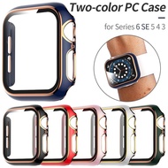 For Watch Series 3 4 5 6 SE Smart Watch Full PC Cover With Tempered Glass Plastic Frame Watch Case A