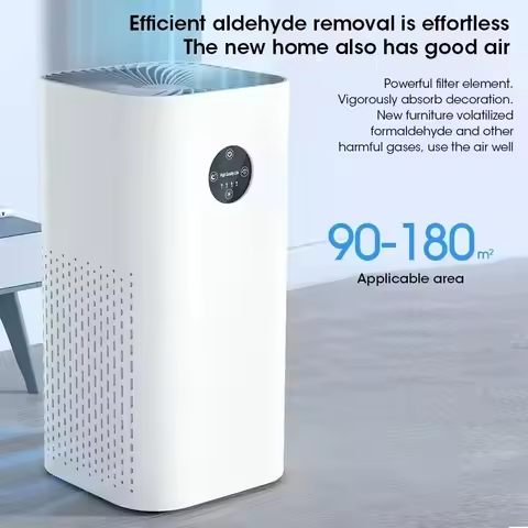 180m² HEPA Air Purifier for Pet Hair Removal Dust Formaldehyde Germ Killer Negative Ion Cleaner for 