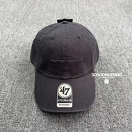 หมวกเบสบอล Oakley X 47Brand รุ่นใหม่ปี 2025 ทรงวินเทจ ปักลาย ผ้าฝ้าย หมวกแฟชั่นฤดูใบไม้ผลิ หมวกทรงสี