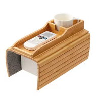 Couch Cup Holder Couch Drink Holder Natural Bamboo Sofa Cup Holder Armrest Tray Portable Couch Tray