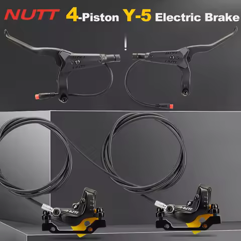 NUTT 4 Piston E-Bike Electric Scooter Hydraulic Disc Brake 140 160 180mm Rotor For A5 HX-D Kukirin g