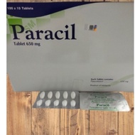 PARACIL TABLET (PARACETAMOL 650MG) ANTIPYRETIC / PAIN 10'S / 50'S