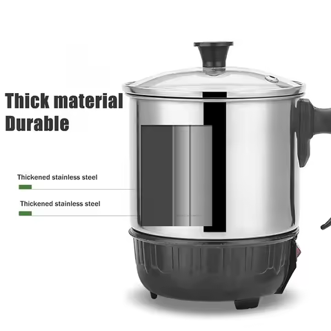 Home Kettle Electric Cooker Kettle Mini Anti-Dry-Boil Electric Heating Cup 11/12/13/14cm Portable Tr