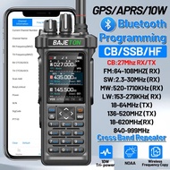 BAJETON BJ-9000 GPS APRS Walkie Talkie 10W CB 27Mhz CB/SSB/HF Bluetooth Programming NOAA ShortWave F