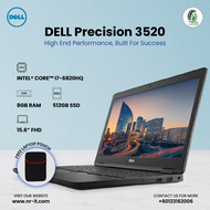 [Refurbished] Dell Precision 3520 (Intel Core i7-6th Gen | 8GB RAM | 512GB SSD | Webcam | 15.6" FHD 
