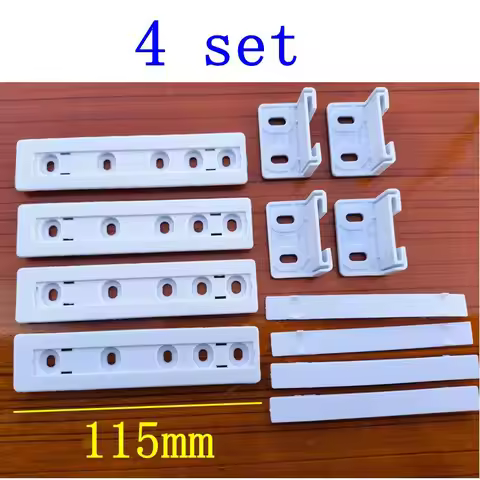 4Set Integrated Fridge Door Plastic Mounting Bracket Fixing Slide Kit For Freezer Refrigerator Door
