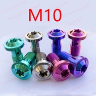 TC4/GR5 Titanium Bolts M10x1.0P/1.25P Motorcyle oil Disc Head Screws For Brake Hose Line Master Cylinder