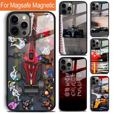 Formula 1 F1 Racing Circuit Phone Case For iPhone 15 16 14 13 12 11 Pro Max Plus Magsafe Magnetic Wi