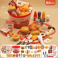 Burger Selling Tent Khemah Makanan Segera Mainan Fast Food Toy Set Restaurant Simulation Play