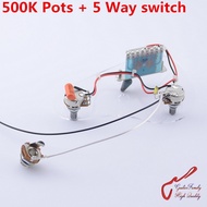 1 Set GuitarFamily  Electric Guitar  Wiring Harness   (2x 500K Pots + 5-Way Switch + Jack)  ( #1162 
