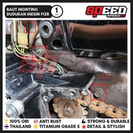 MESIN Titanium Probolt Bolt Mounting Yamaha F1ZR Grade 5 King Nut Engine Mount