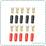 5 Pairs 8 AWG Car Audio Wire Fork Terminal Connector Brass