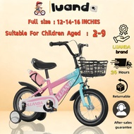 LUANDA Bike For Kids 12-16 Inch Boy&Girl Bike 2-10Years Bike Rubber Wheels Auxiliary Wheels