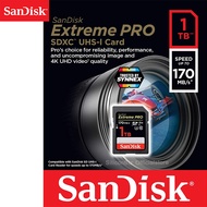 SanDisk Extreme Pro SD Card SDXC Speed R170MB/s 1TB (SDSDXXY-1T00-GN4IN) ใส่ กล้อง กล้องถ่ายรูป กล้องถ่ายภาพ กล้องคอมแพค กล้องDSLR SONY Panasonic Fuji Cannon Casio Nikon