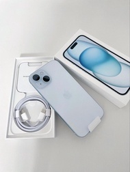 Apple iPhone 15 128GB A16 二手 9.9成新 原廠保固中 2024/01購入 附原廠盒 天藍色