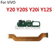 For Vivo Y20 Y20S Y20i Y12S Micro USB Charging Dock Port Board Connector Main Motherboard Flex Cable