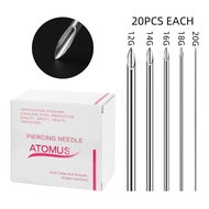 100 Pcs ATOMUS Piercing Needles Piercing Needles Piercing Tools Nose Rings Ear Piercings Belly Butto
