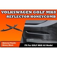 VOLKSWAGEN GOLG MK8 GTI/R/R-LINE REFLECTOR STRIPS HONEYCOMB PLASTIC MATERIAL REAR BUMPER REFLECTOR C