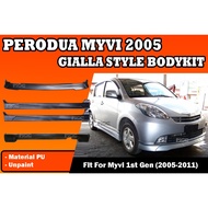PERODUA MYVI 2005-2011 GIALLA FULLSET BODYKIT MYVI 1ST GEN GIALLA SKIRTING MYVI BUMPER SKIRT LIP CAR