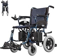 Fashionable Simplicity Wheelchair Electric Wheel Chair Folding Power Wheelchair Dual Control System Lightweight Manual/Electric Switching Double Motor