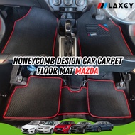 Car Mazda LAXCY Carpet Honeycomb Floor Mat CX5 2012-2025 CX3 2015-2025 CX8 CX9